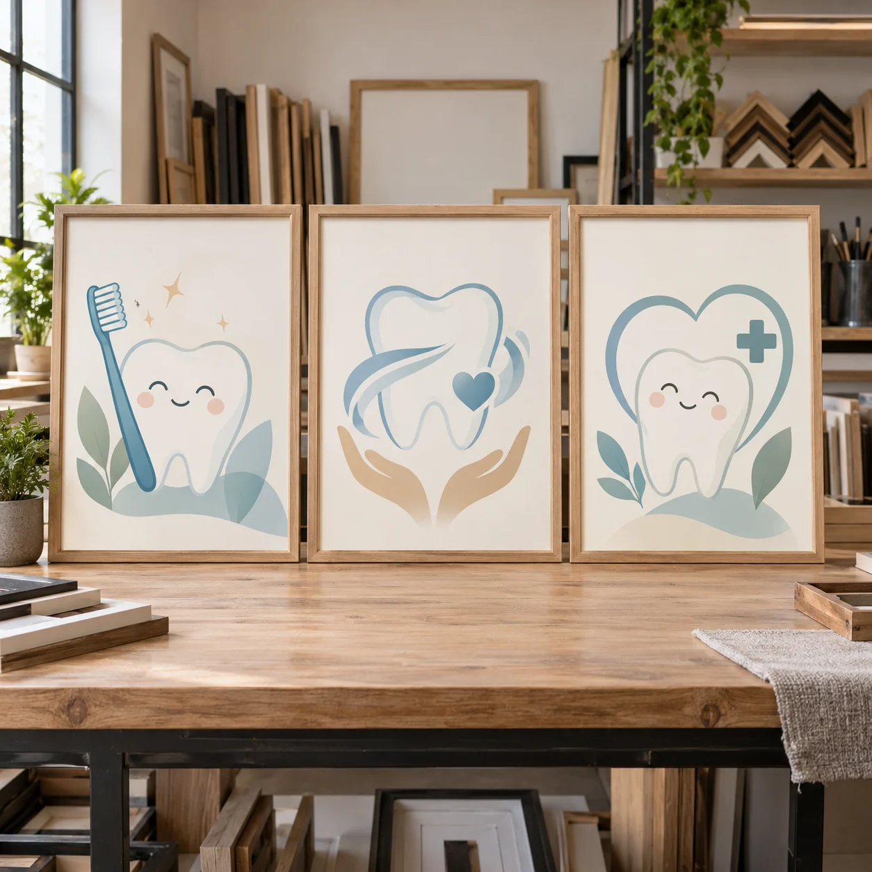 Bộ Tranh Chăm Sóc Tin Cậy Cho Phòng Khám Và Nha Khoa