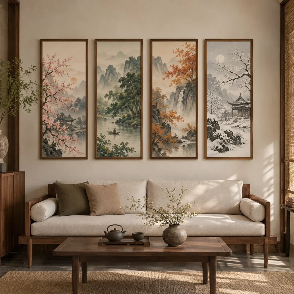 Bộ Tranh Đông Á Thanh Tĩnh Nhật Hàn Trung