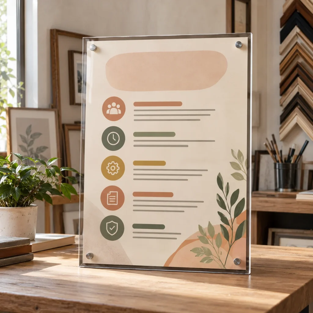 Bộ Nội Quy In Nét Kèm Khung Mica Chống Ẩm