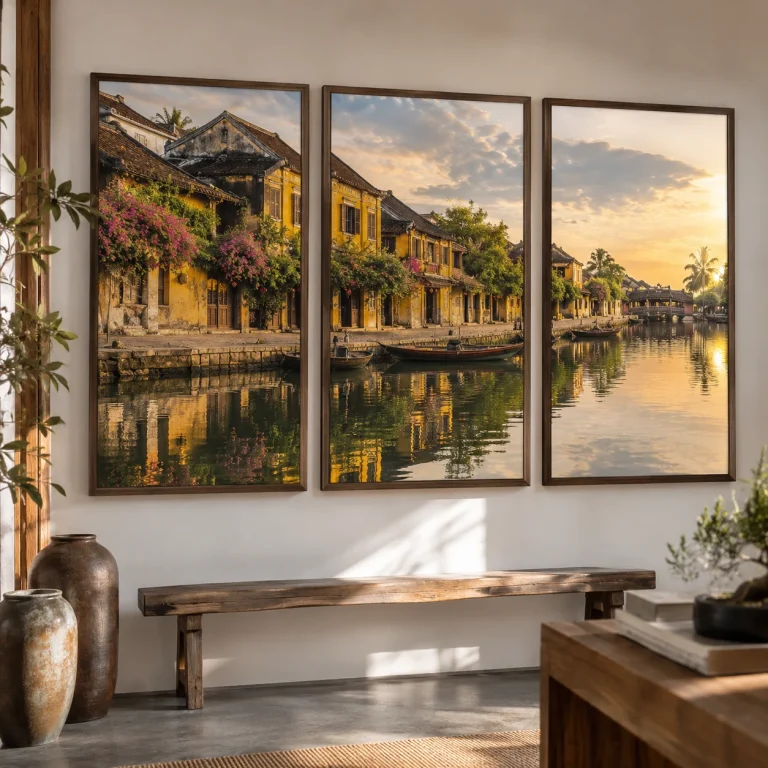 Tranh Sài Gòn Kim Sa Sơn Dầu Đắp Nổi Viền Mảnh