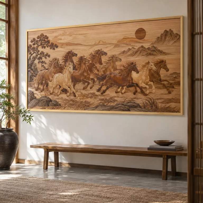 Tranh Mỹ Kim Sa In Fine Art Viền Gỗ Sáng