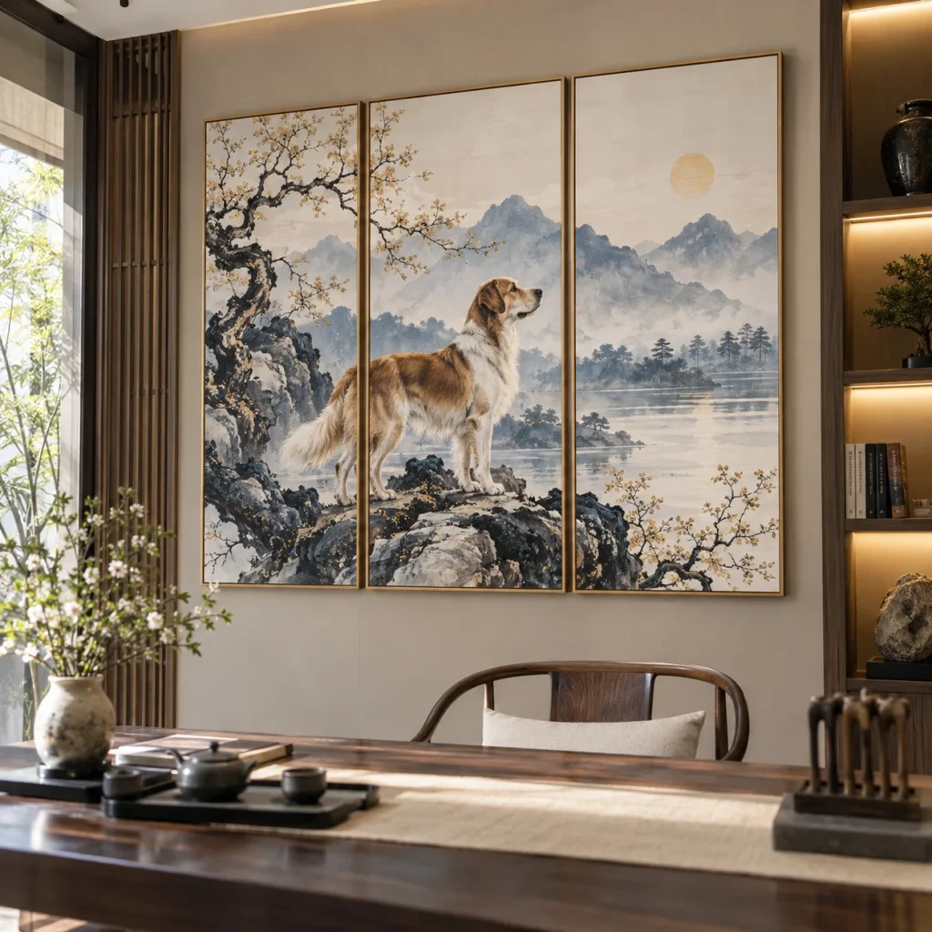 Tranh cho người tuổi Tuất Thanh Nhã Laminate Chống Ẩm