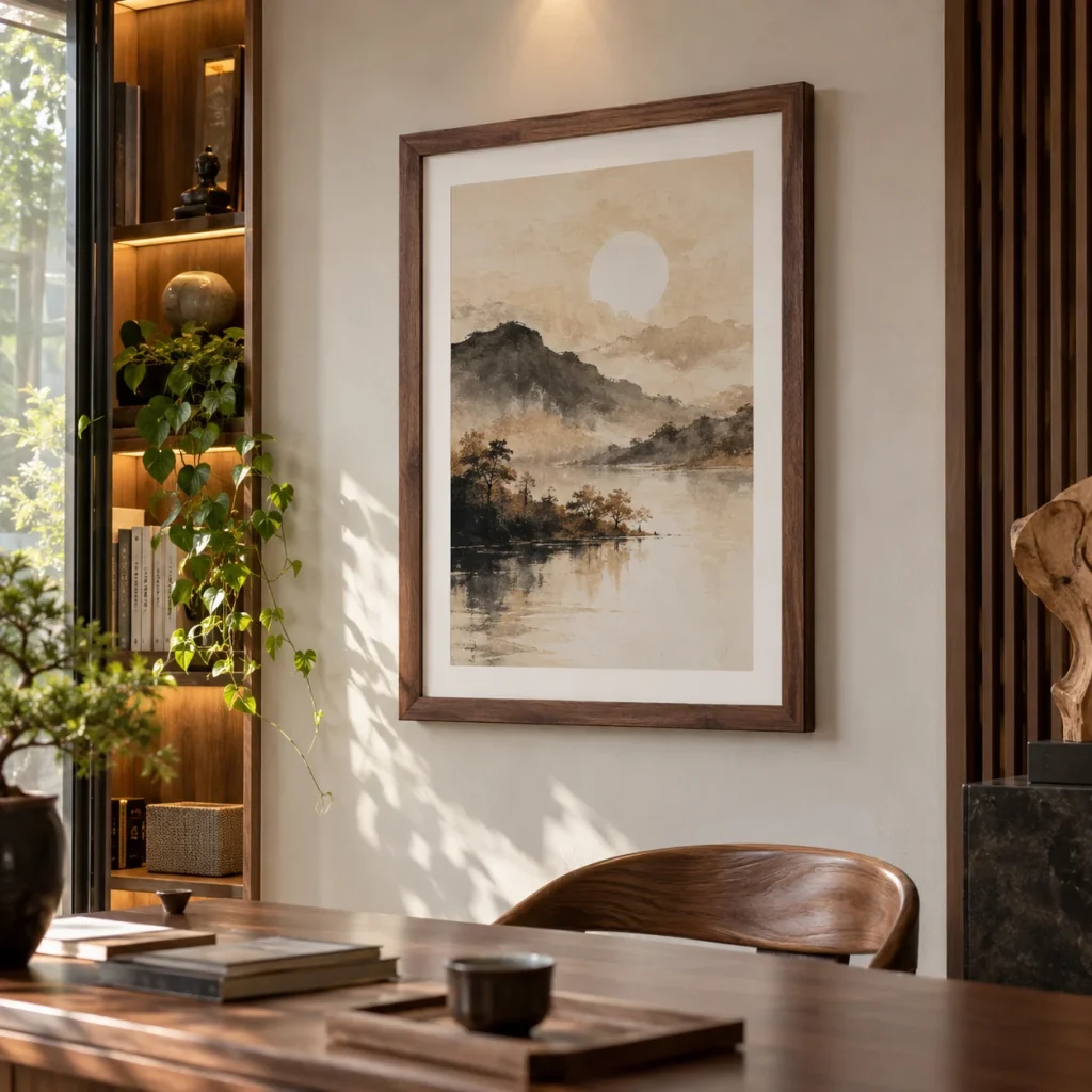 Khung A3 (30x42cm) Vân Gỗ Gỗ Óc Chó Phủ Dầu Lau