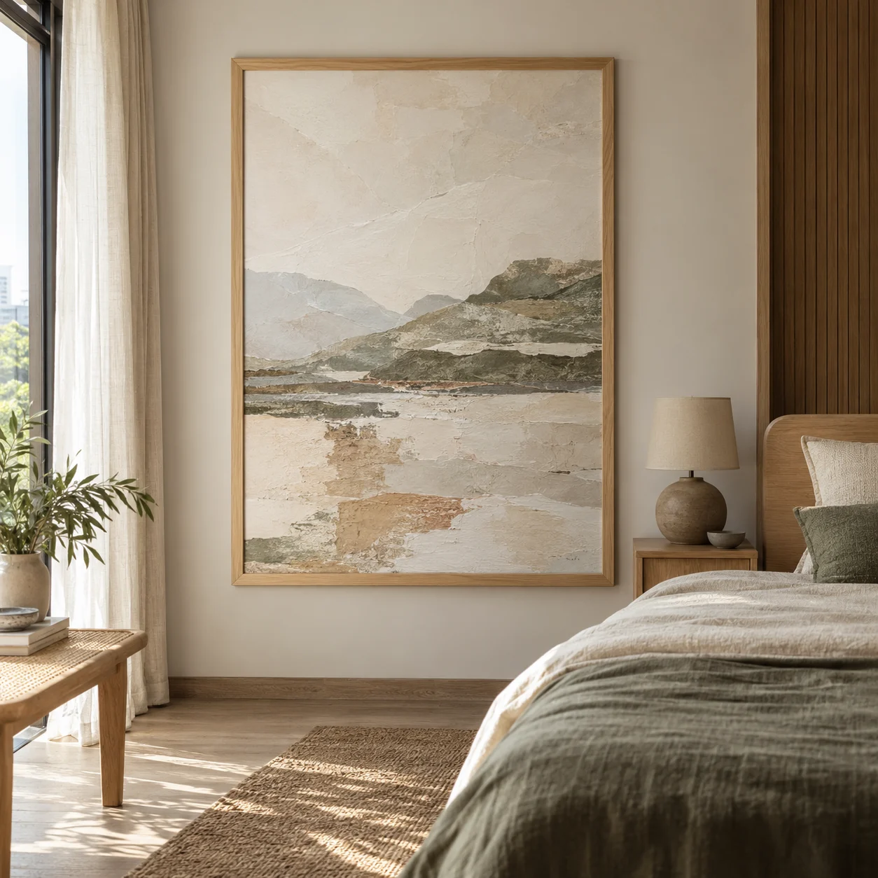 Khung A0 (84x120cm) Ánh Ngọc Gỗ Sồi Ghép Góc Mịn