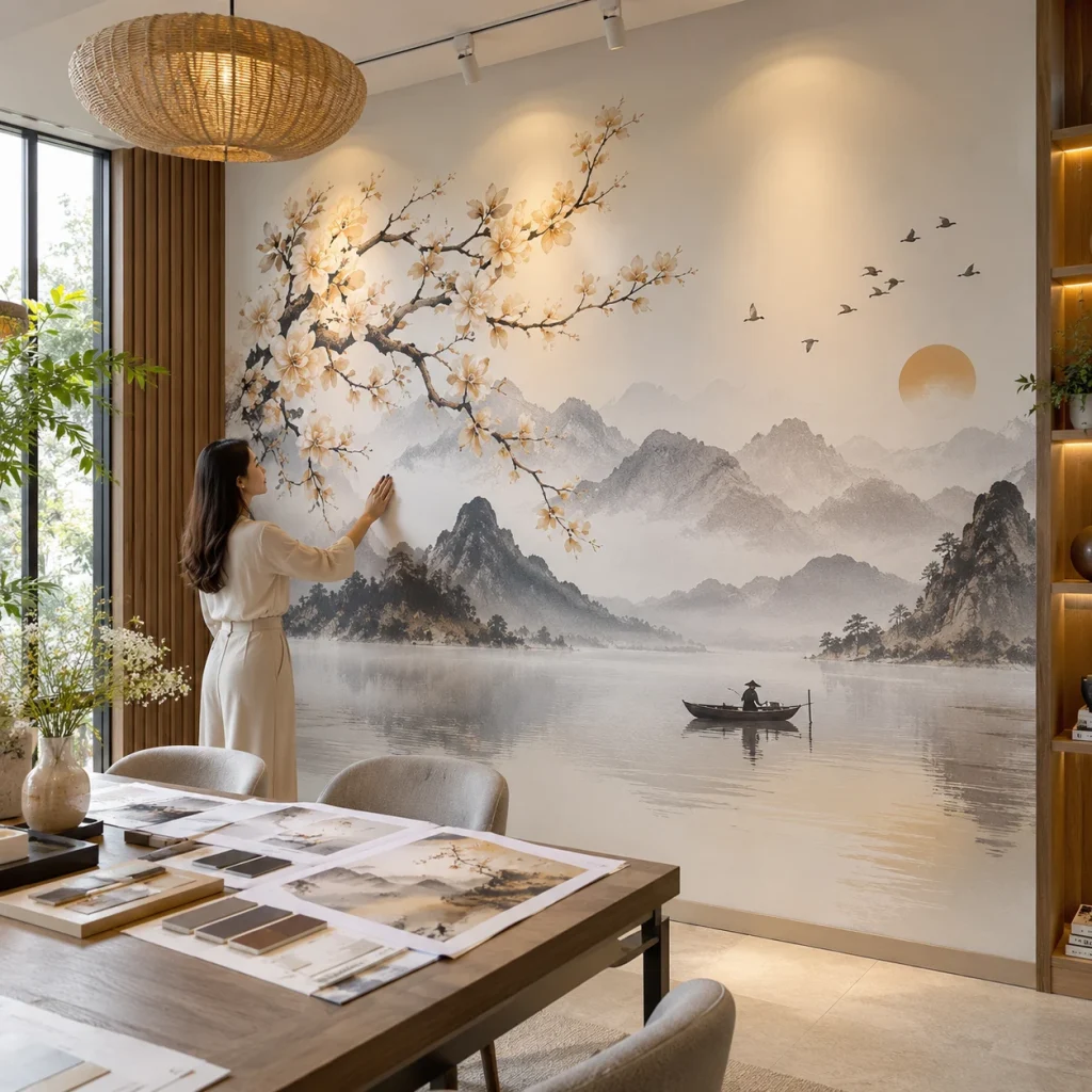 In decal dán tường Minh Tâm Hoàn Thiện Tiêu Chuẩn Xưởng