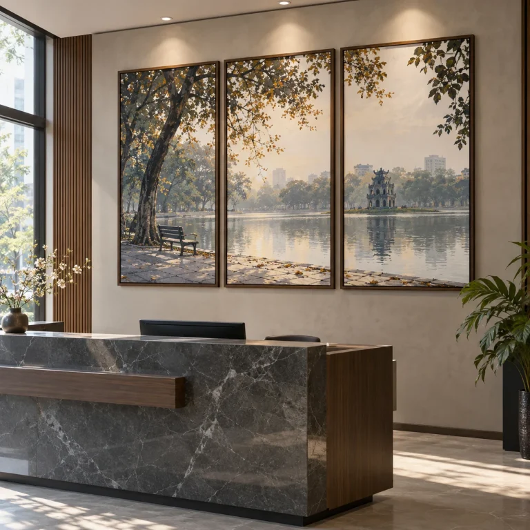 Tranh Hà Nội Tĩnh Lặng Laminate Chống Ẩm