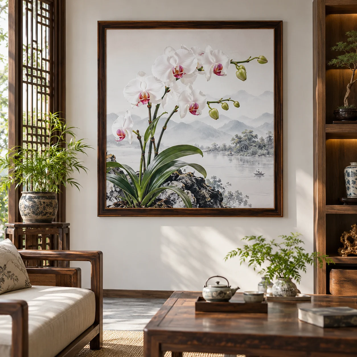 Tranh hoa lan Lam Sơn Laminate Chống Ẩm