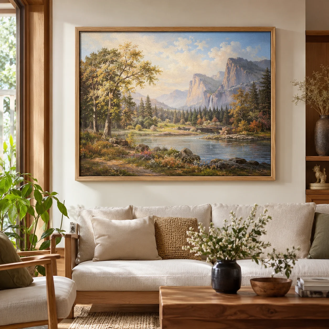 Tranh Mỹ Hòa Quang Canvas Phủ Mờ Khung Sồi