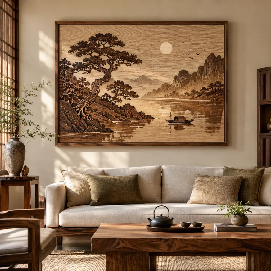 Tranh Gỗ Laminate Vân Sâu Chống Ẩm